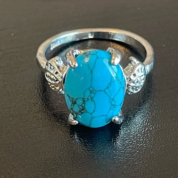 Jewelry - Boho turquoise stone S925 silver ring size 7.25